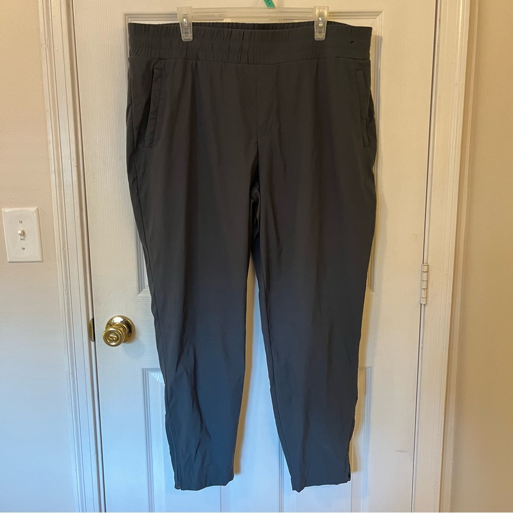 Modern Ambition Ladies High-Rise Stretch Pant Lightweight Zip Pocket Gray XXL